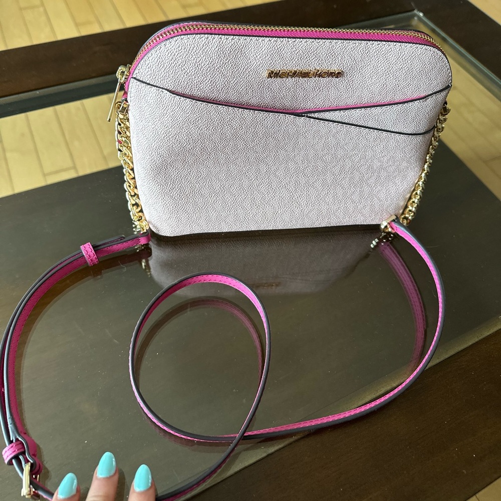 Michael Kors Small Bag Pink and Gold